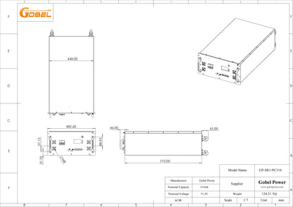 GP-SR1-PC314 Premium 51,2 V 314 Ah Batteriespeicher