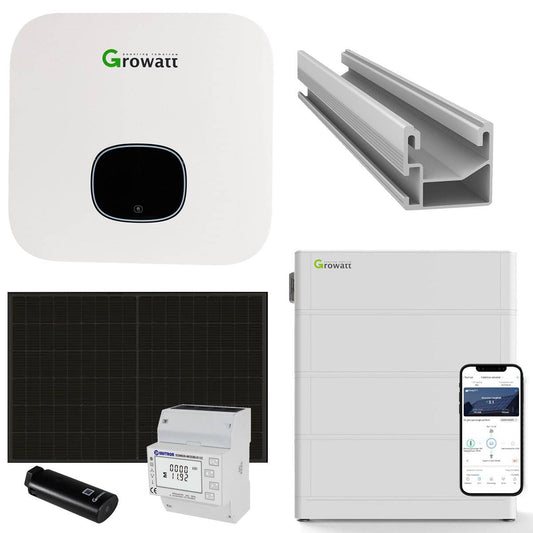 Nachhaltige Stromversorgung: Growatt 10kWp Photovoltaik-Anlage mit Glas-Glas-Technologie und 7,6kWh Speicherkapazität