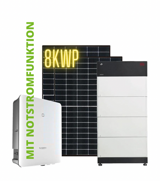 Komplettsystem Sungrow & BYD mit 8,0 kWp & 7,7 kWh Speicher